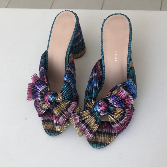 Loeffler Randall metallic rainbow heels- worn once - Picture 3 of 3